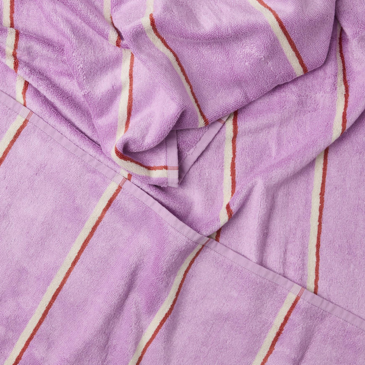 Kip & Co Lavender Field Stripe Bamboo Terry Bath Towel