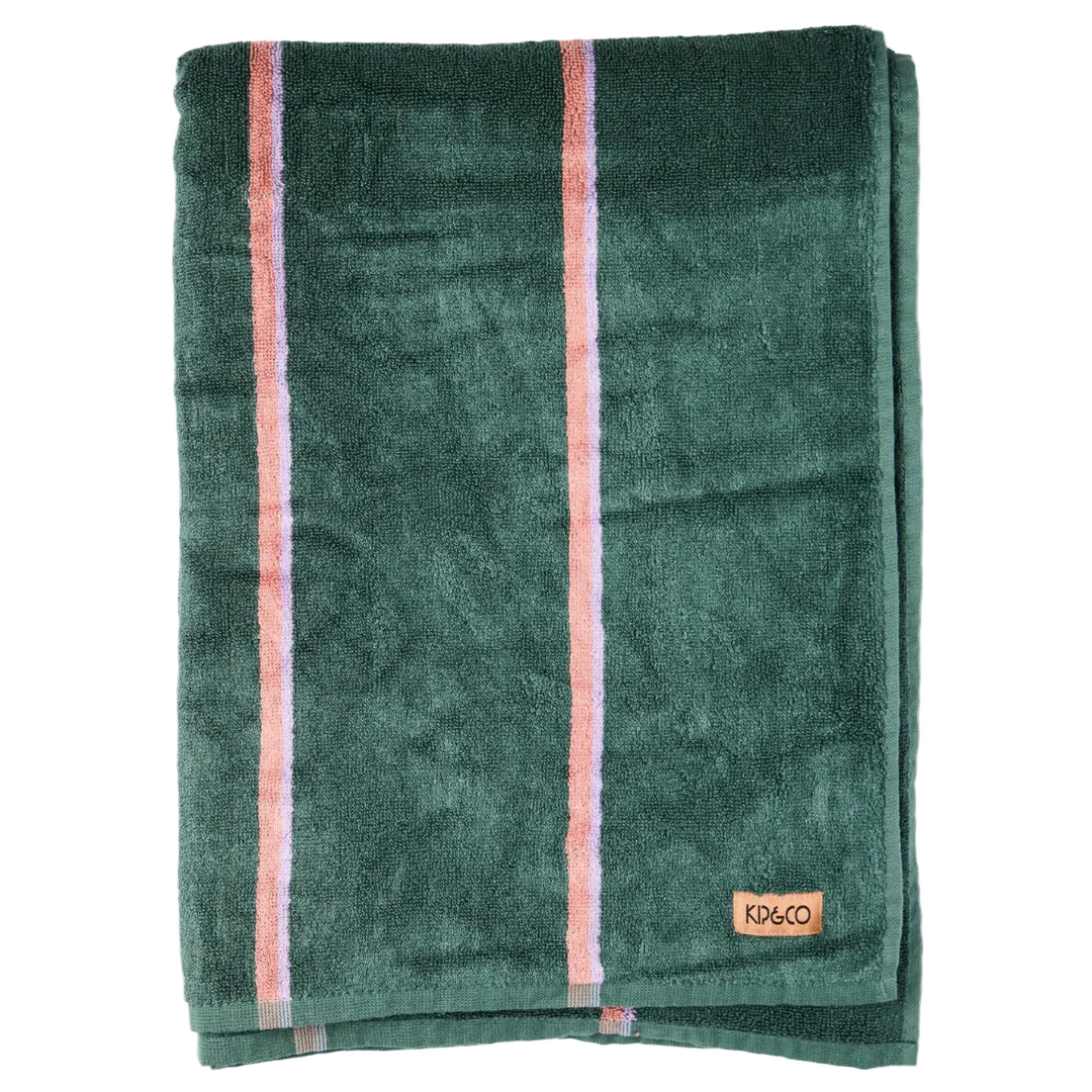 Kip & Co Wakame Crush Stripe Bamboo Terry Bath Towel
