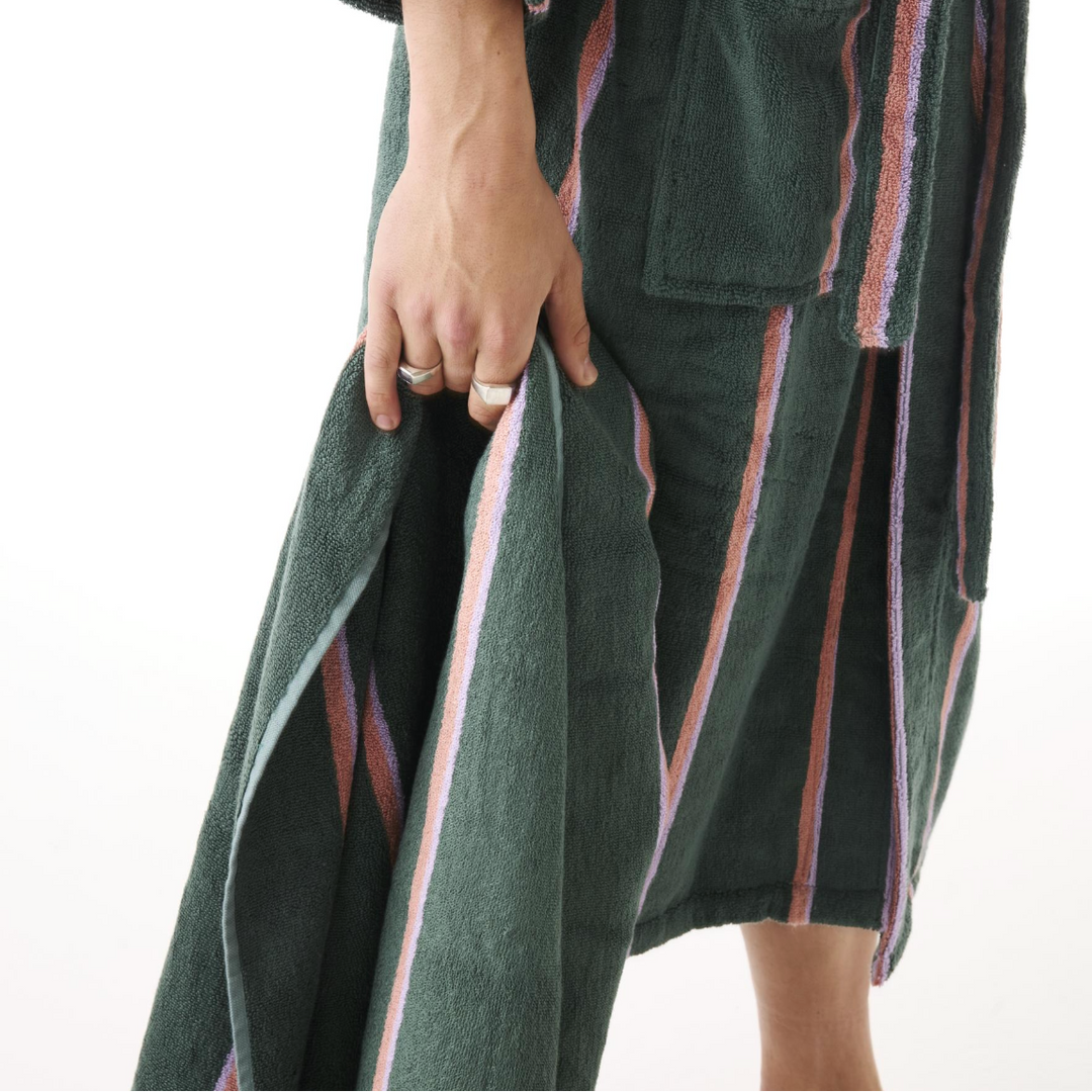 Kip & Co Wakame Crush Stripe Bamboo Terry Bath Sheet