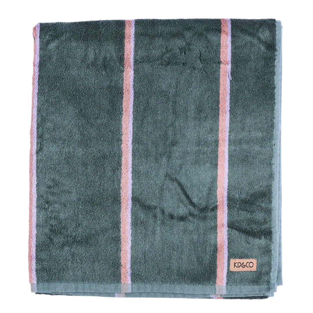 Kip & Co Wakame Crush Stripe Bamboo Terry Bath Sheet