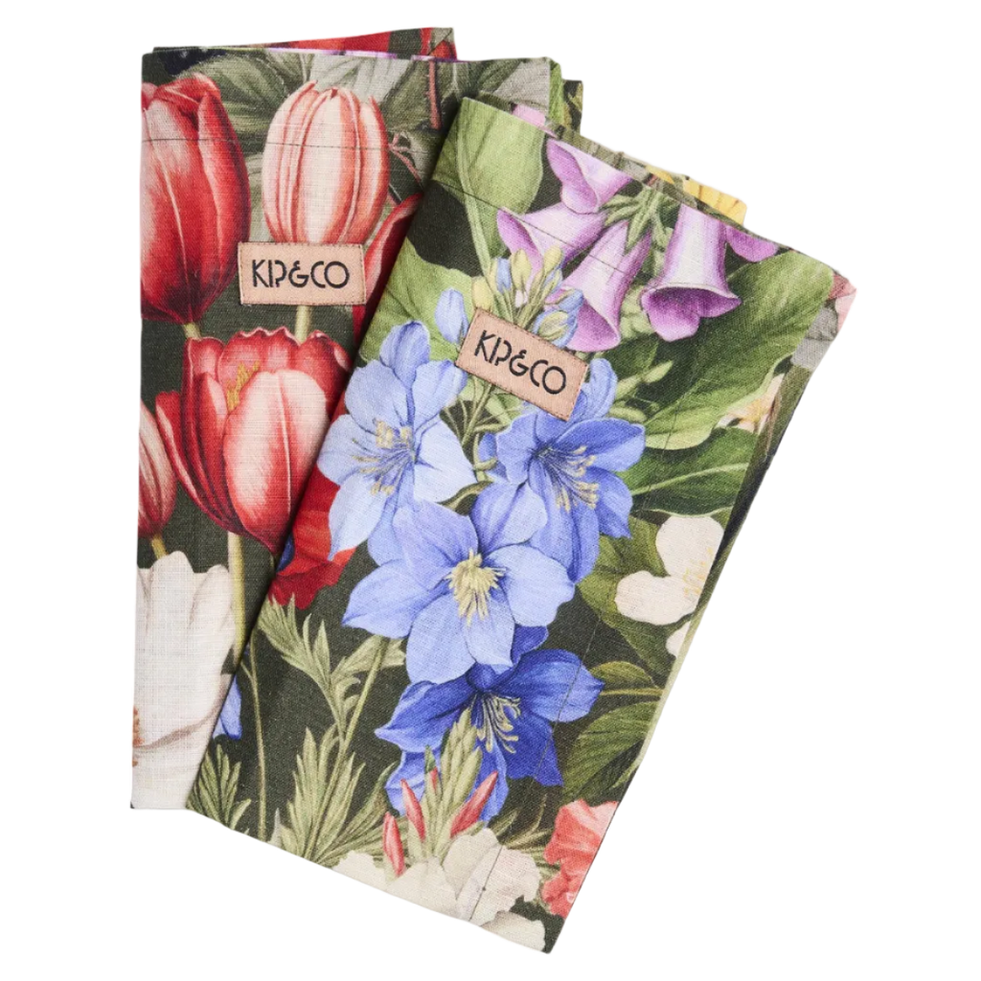 Kip & Co Cottage Garden Eden 4P Napkin Set