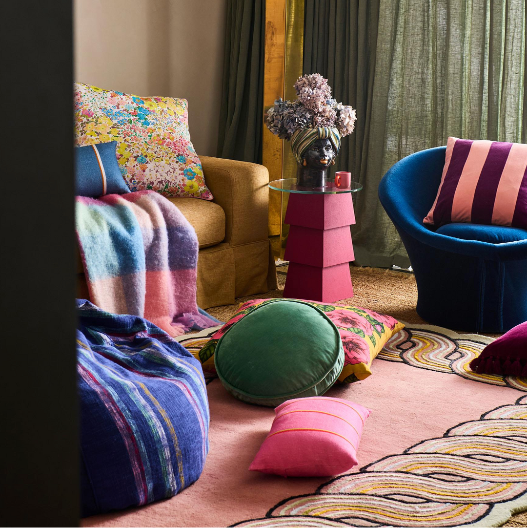Kip & Co Pistachio Velvet Pea Cushion