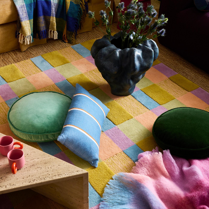 Kip & Co Pistachio Velvet Pea Cushion