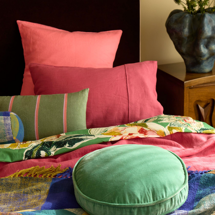 Kip & Co Pistachio Velvet Pea Cushion