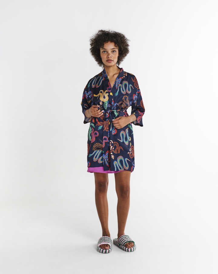 Kip & Co Snake Pit Satin Robe