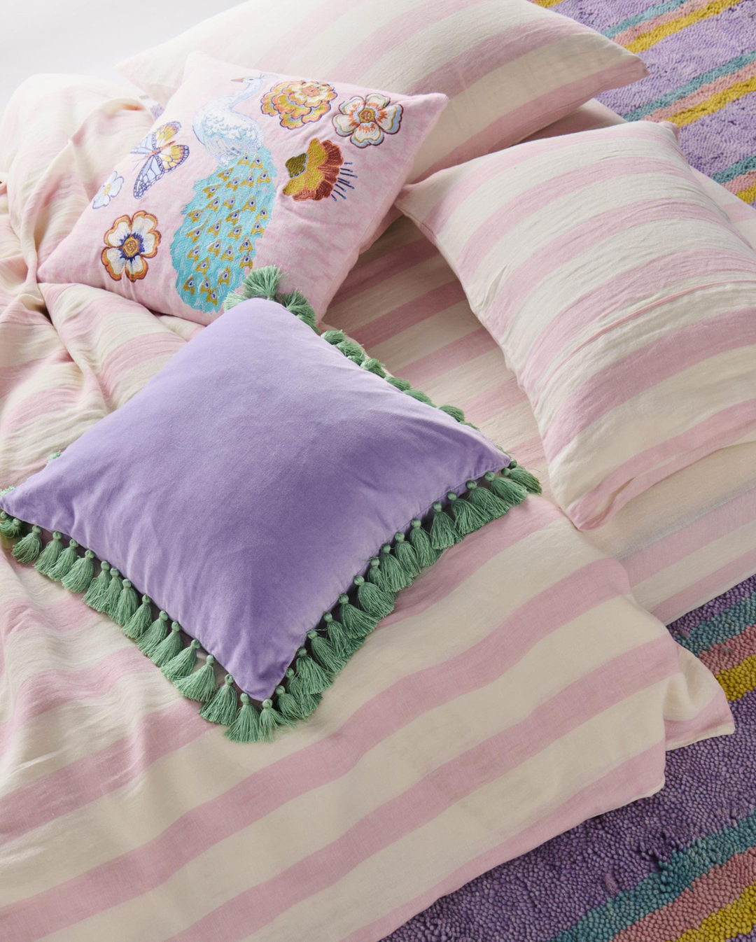 Kip & Co Wisteria Lane Velvet Tassel Cushion