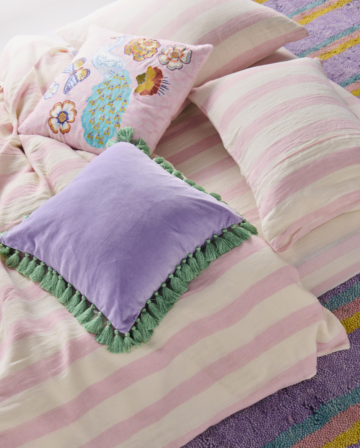 Kip & Co Wisteria Lane Velvet Tassel Cushion