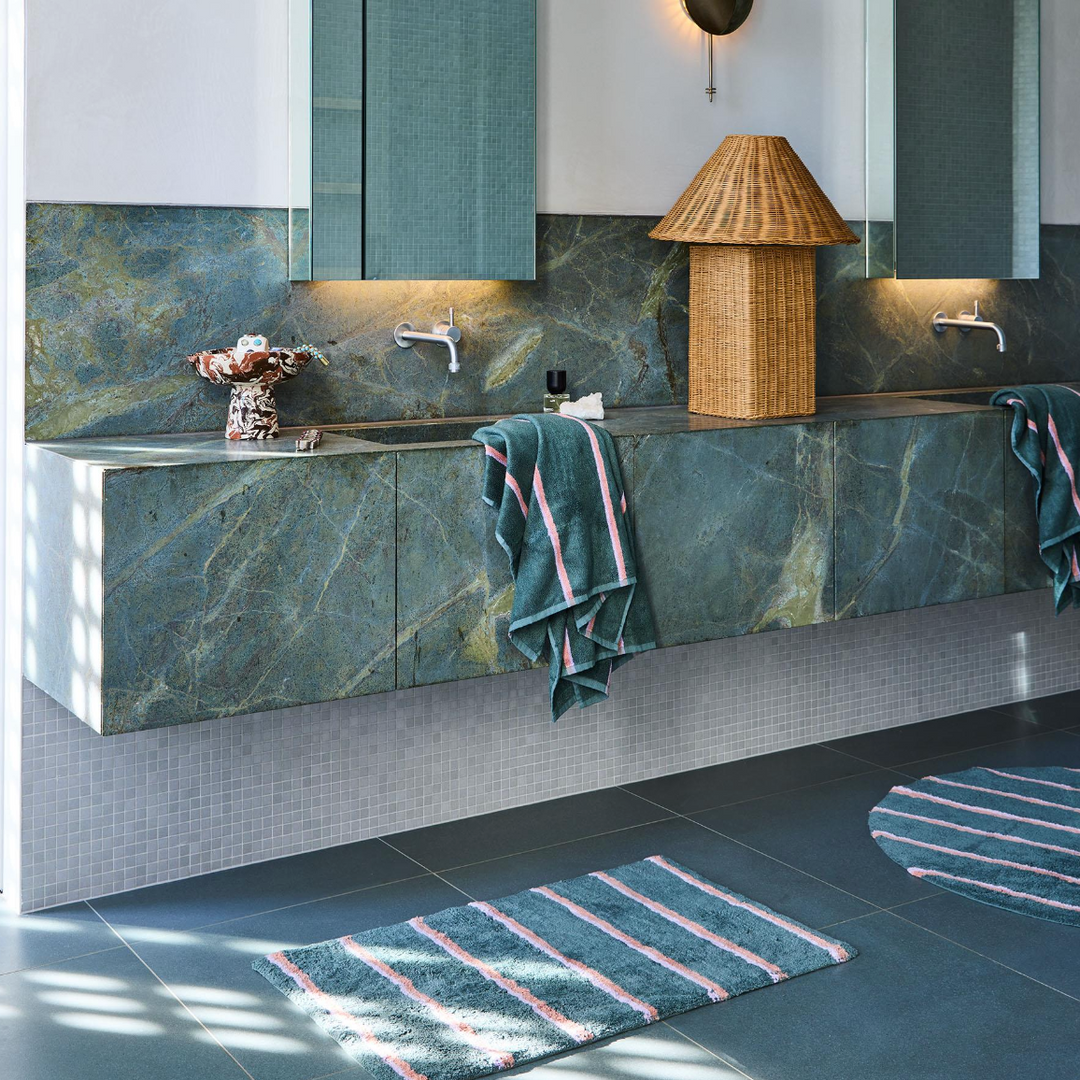 Kip & Co Wakame Crush Stripe Bamboo Terry Hand Towel