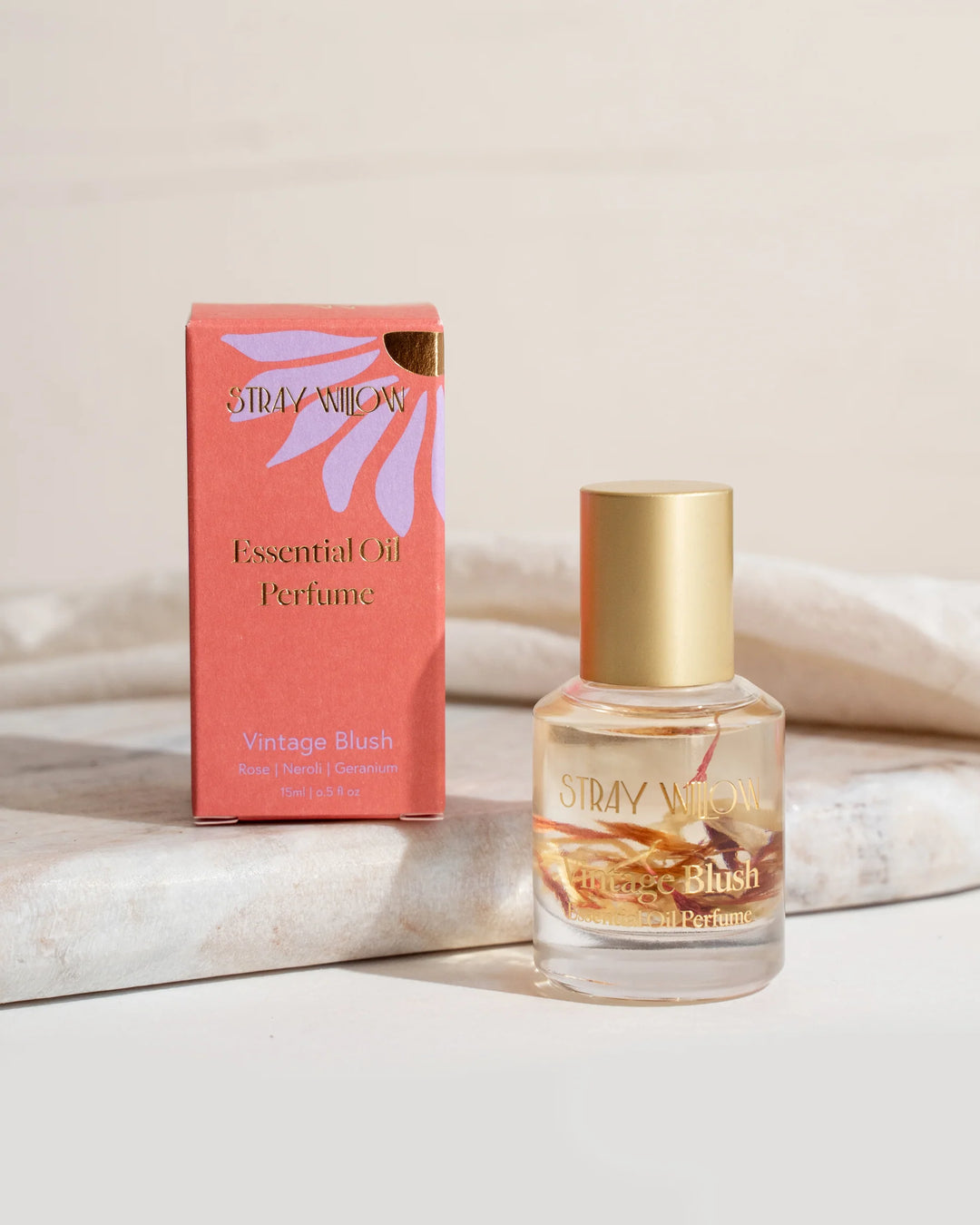 Stray Willow Essential Oil Perfume Roller - Vintage Blush
