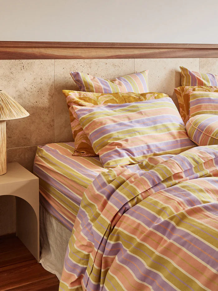 Mosey Me Miami Stripe Quilt Cover