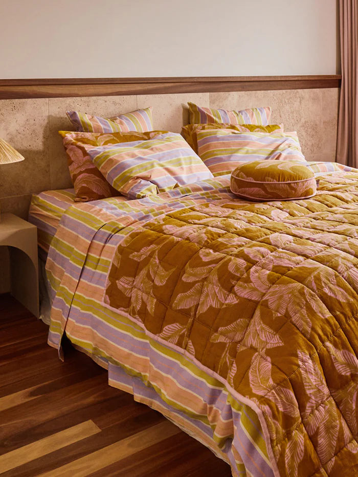 Mosey Me Miami Stripe Quilt Cover