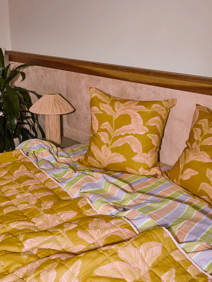 Mosey Me Meridian Gold Euro Pillowcase Set