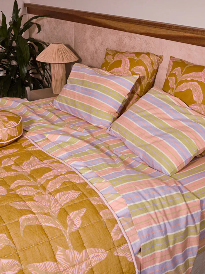 Mosey Me Meridian Gold Euro Pillowcase Set