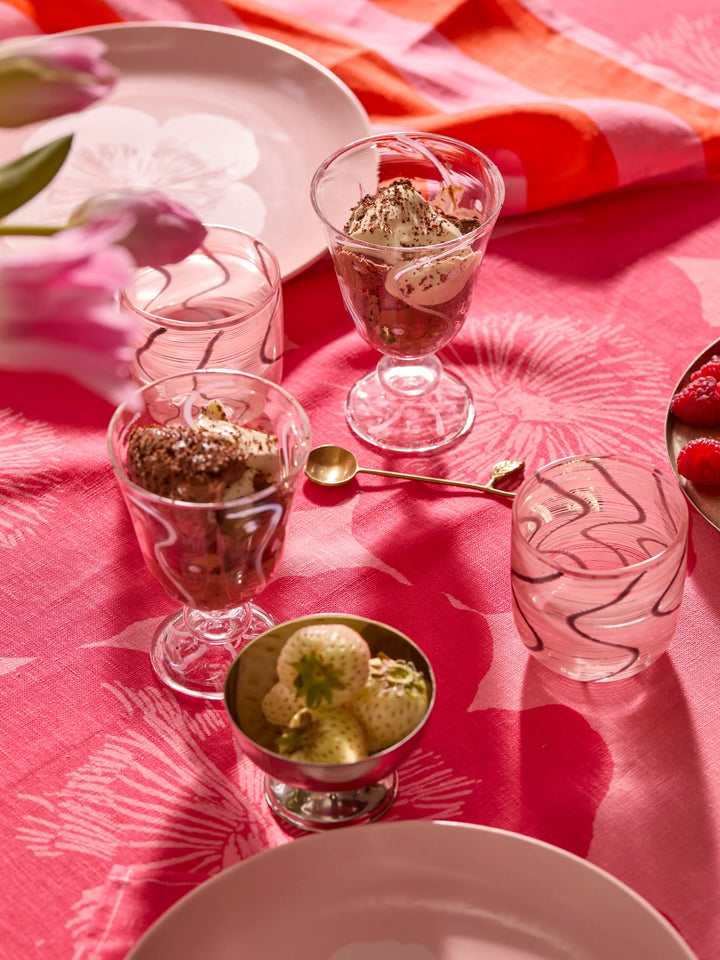 Bonnie & Neil Jardin Pink Linen Tablecloth