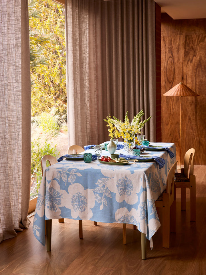 Bonnie & Neil Jardin Dove Linen Tablecloth