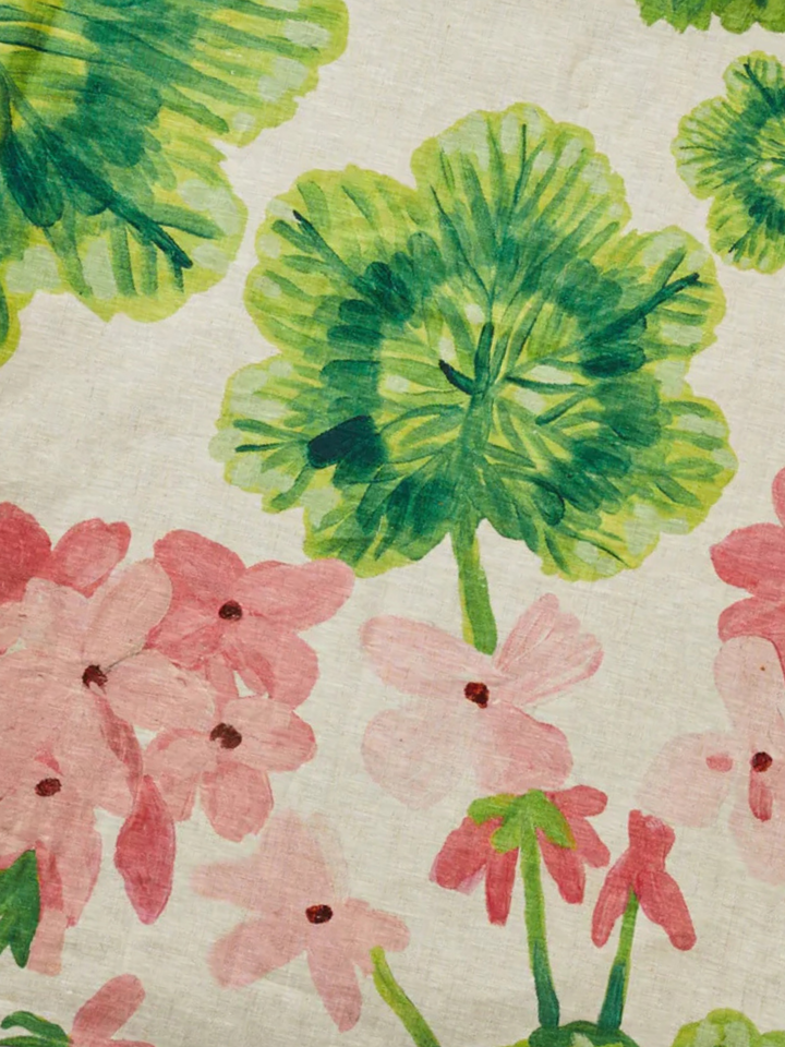 Bonnie & Neil Geranium Multi Linen Tablecloth