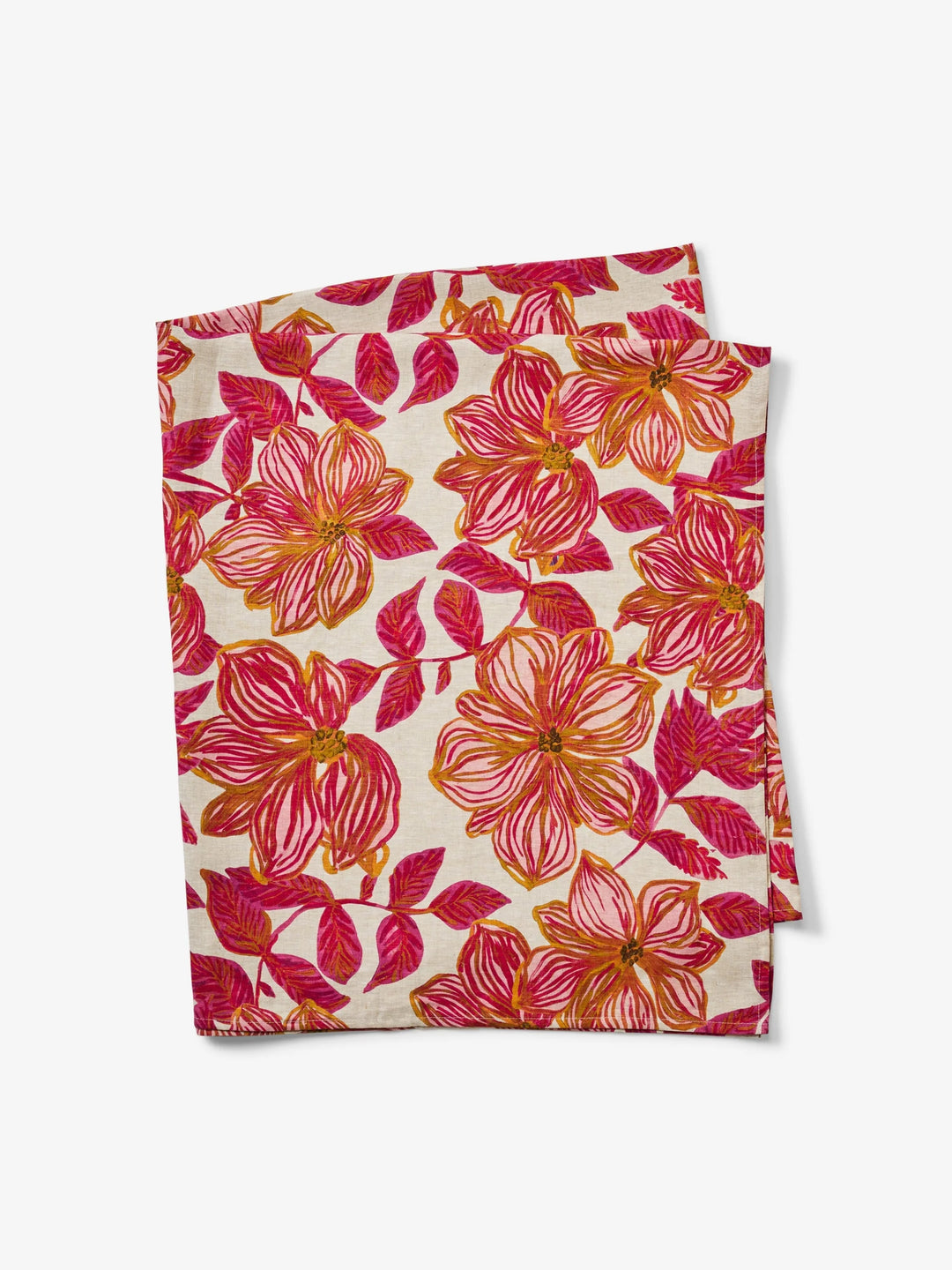 Bonnie & Neil Azalea Pink Linen Tablecloth