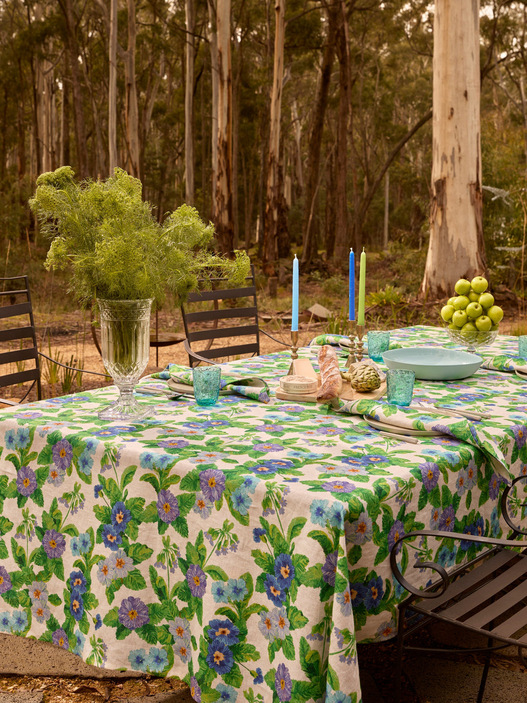 Bonnie & Neil Summer Patch Blue Tablecloth