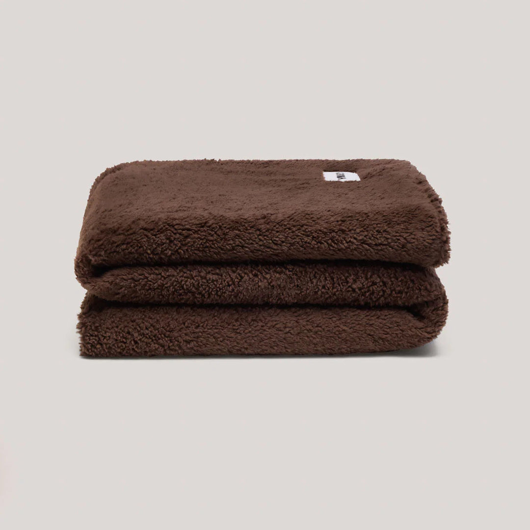 Hommey Faux Fur Throw Blanket - Chocolate