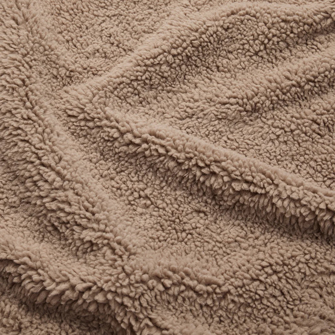 Hommey Faux Fur Throw Blanket - Warm Grey