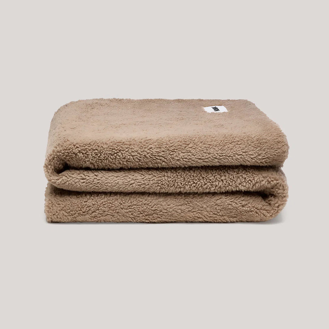 Hommey Faux Fur Throw Blanket - Warm Grey