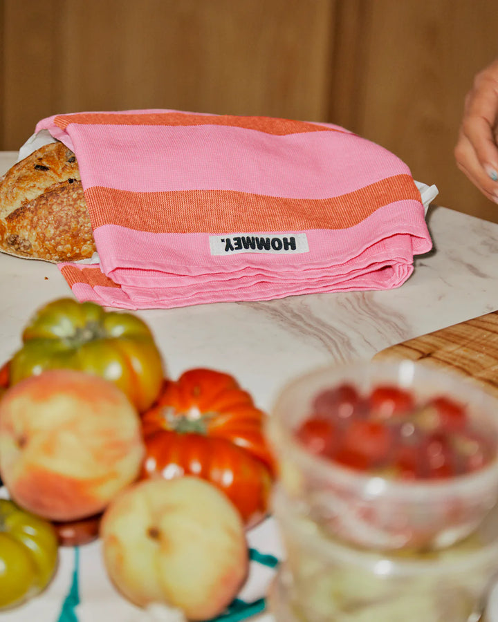 Hommey Tea Towel - Sherbet Stripe