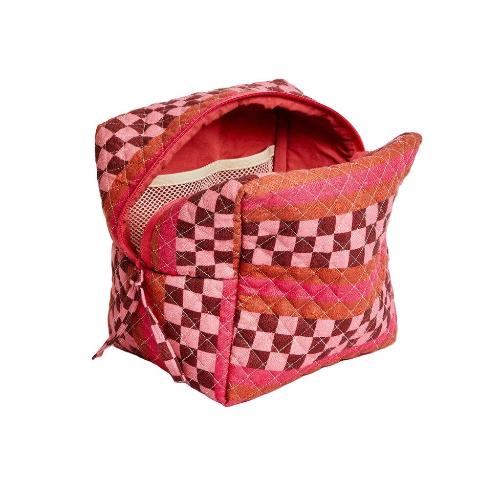 Bonnie & Neil Marco Tile Pink Toiletry Bag