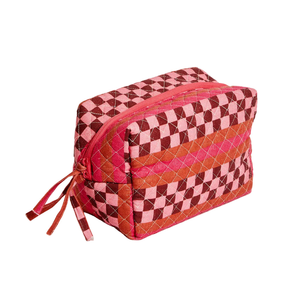 Bonnie & Neil Marco Tile Pink Toiletry Bag