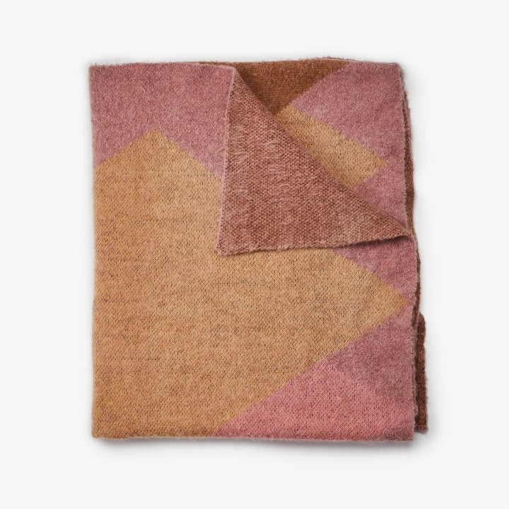 Bonnie & Neil Geometric Pink Mohair Throw