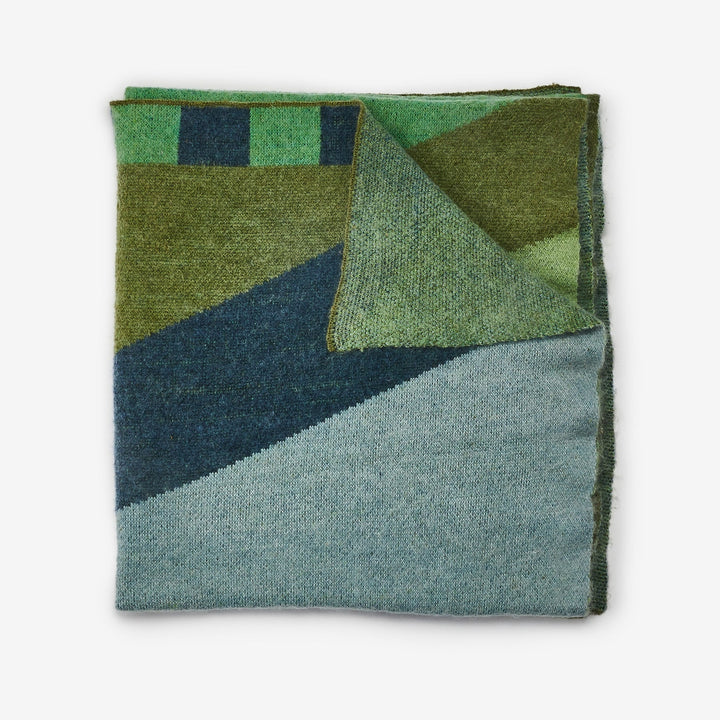 Bonnie & Neil Geometric Green Mohair Throw