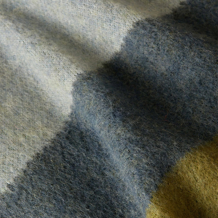 Bonnie & Neil Geometric Green Mohair Throw