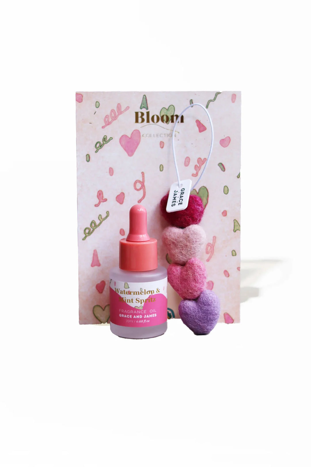 Grace and James Watermelon & Mint Spritz Felt Air Freshener
