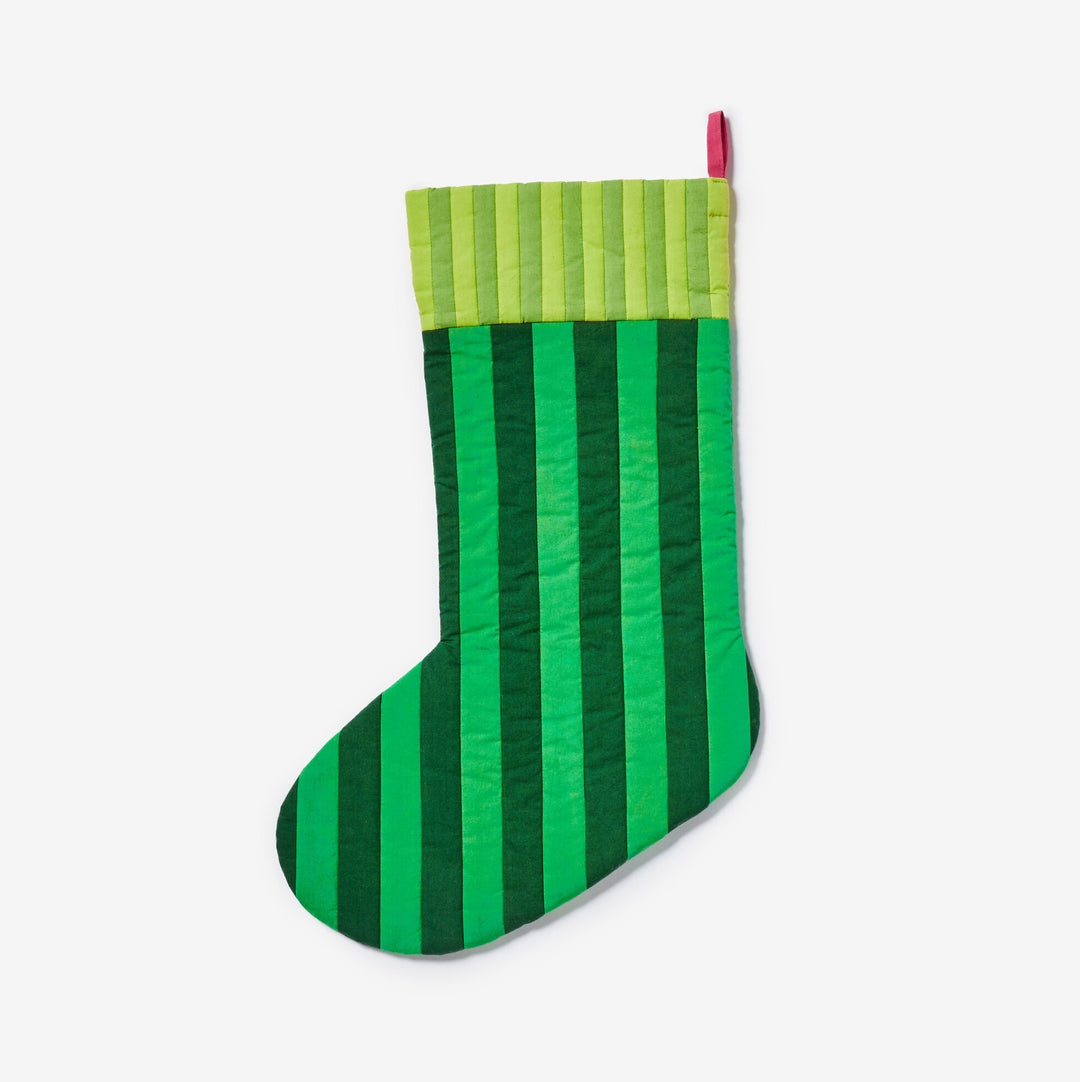 Bonnie & Neil Stripe Verde Christmas Stocking