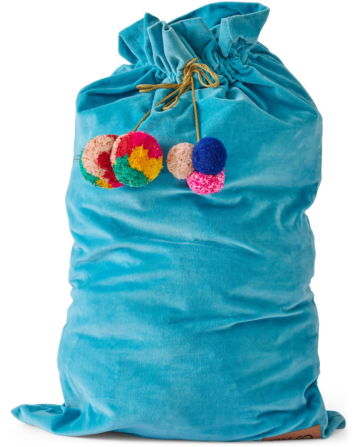 Kip & Co Blue Bells Velvet Santa Sack