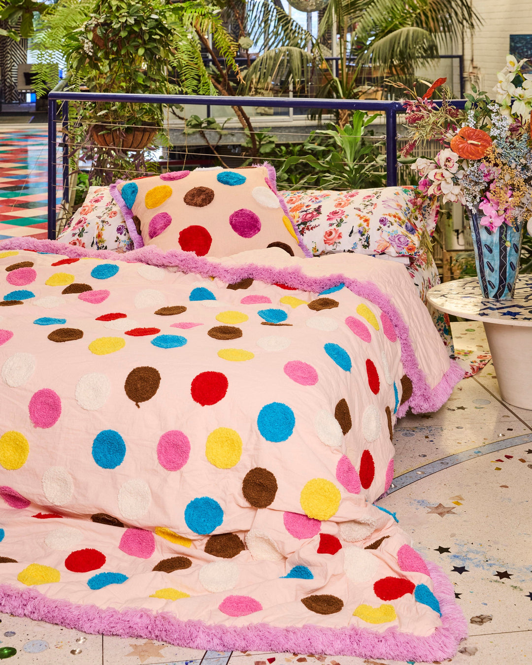 Kip & Co x Romance Was Born Shag Spot Tufted Cushion