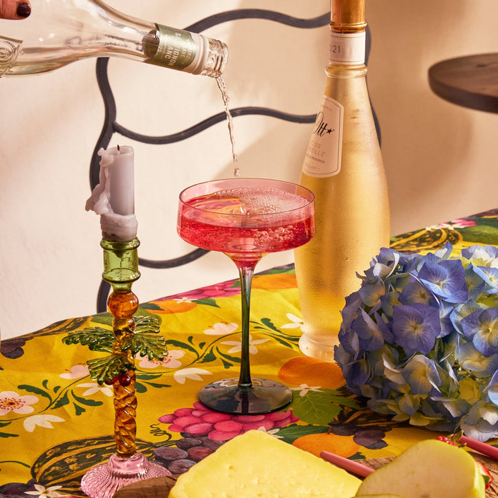 Kip & Co Isle Of Pink Margarita Glass 2P Set