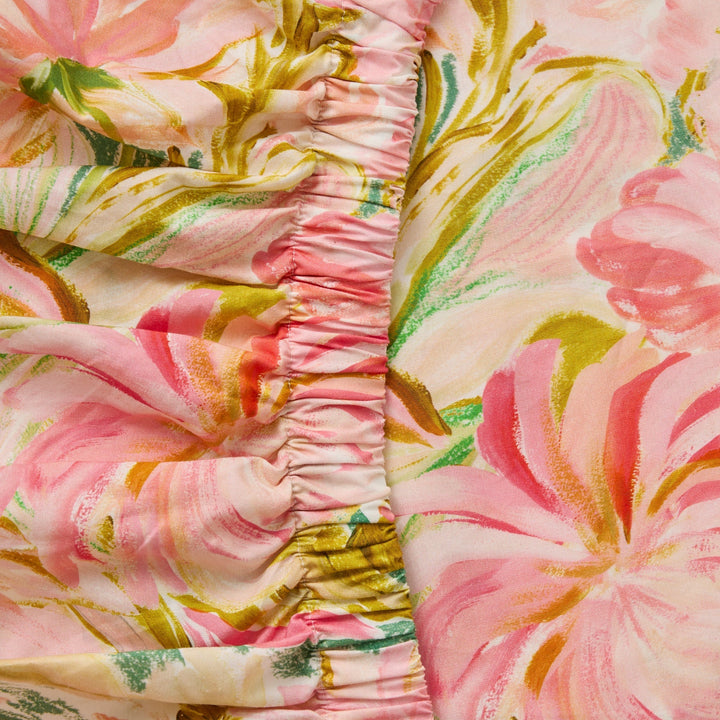 Kip & Co Warm Floral Breeze Organic Cotton Fitted Sheet