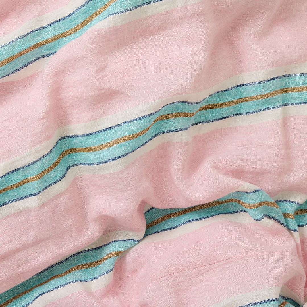 Kip & Co Tickled Pink Stripe Linen Pillowcases