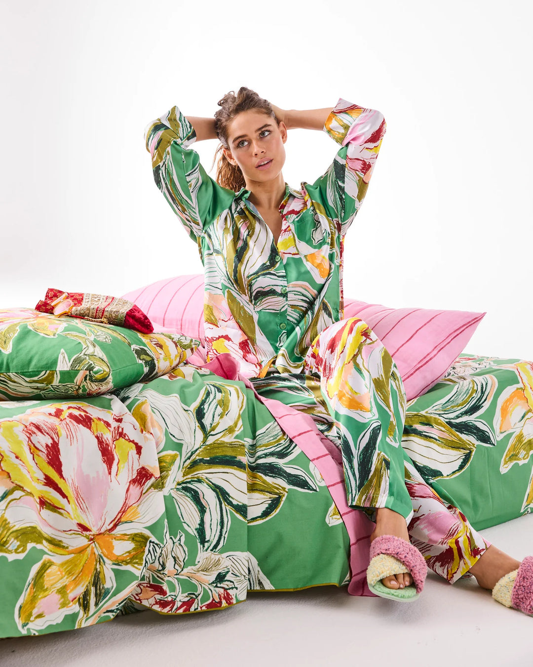 Kip & Co Somerset Green Organic Cotton Quilt Cover