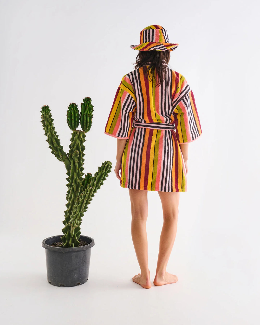 Kip & Co Casablanca Stripe Terry Mini Robe