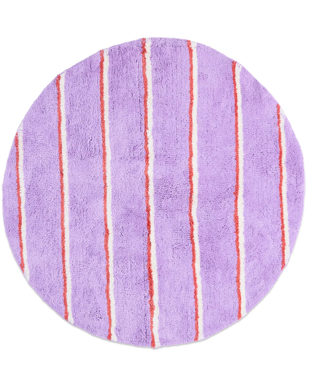 Kip & Co Lavender Field Stripe Bamboo Round Bath Mat