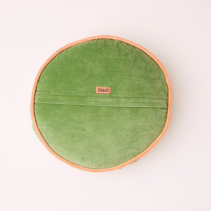 Kip & Co Pesto Velvet Pea Cushion
