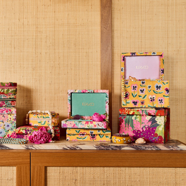 Kip & Co Australian Bush Blossom Velvet Jewellery Box