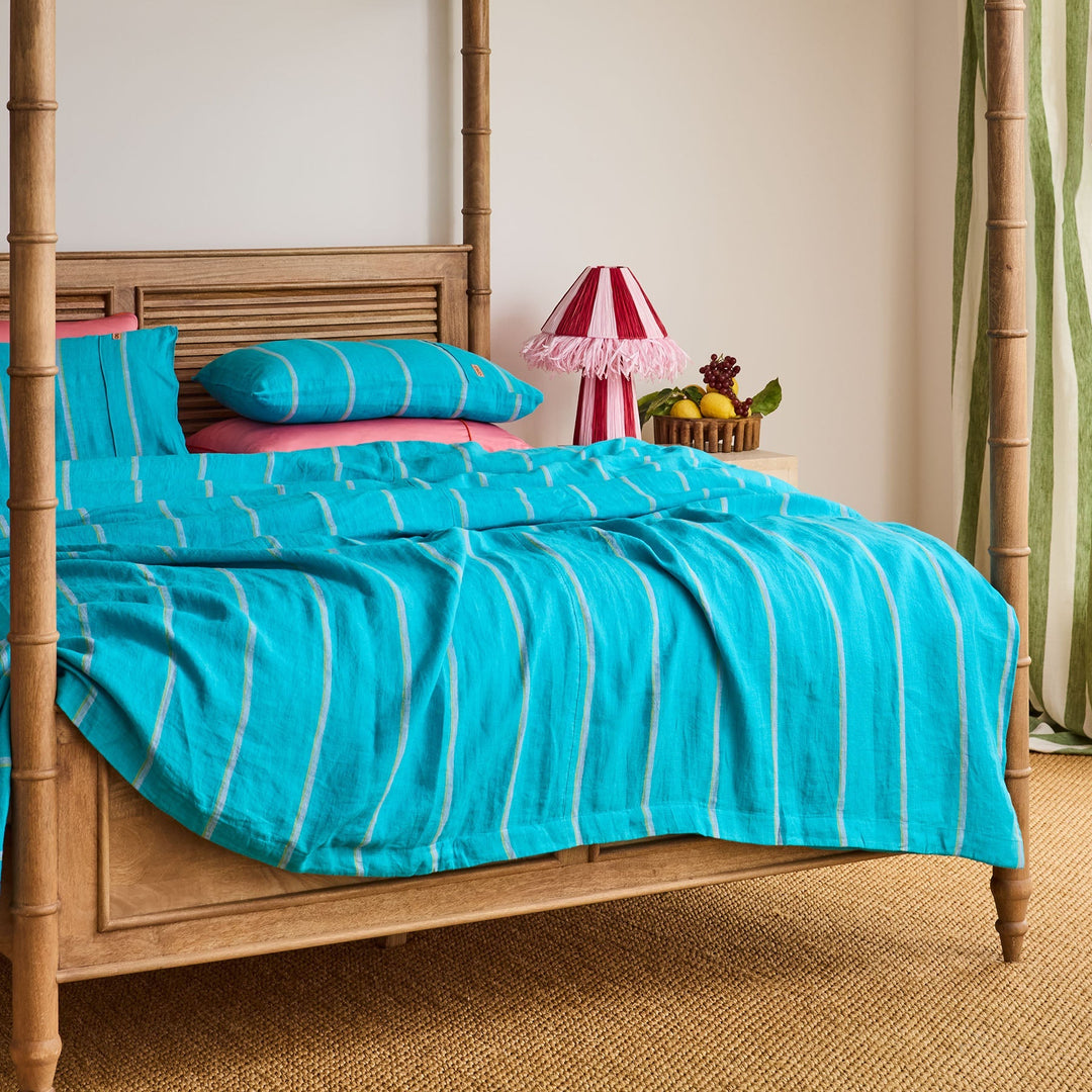 Kip & Co Aegean Stripe Linen Pillowcases