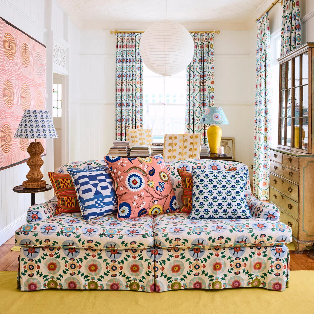 Kip & Co x Anna Spiro Isabelle Sunset Embroidered Cushion