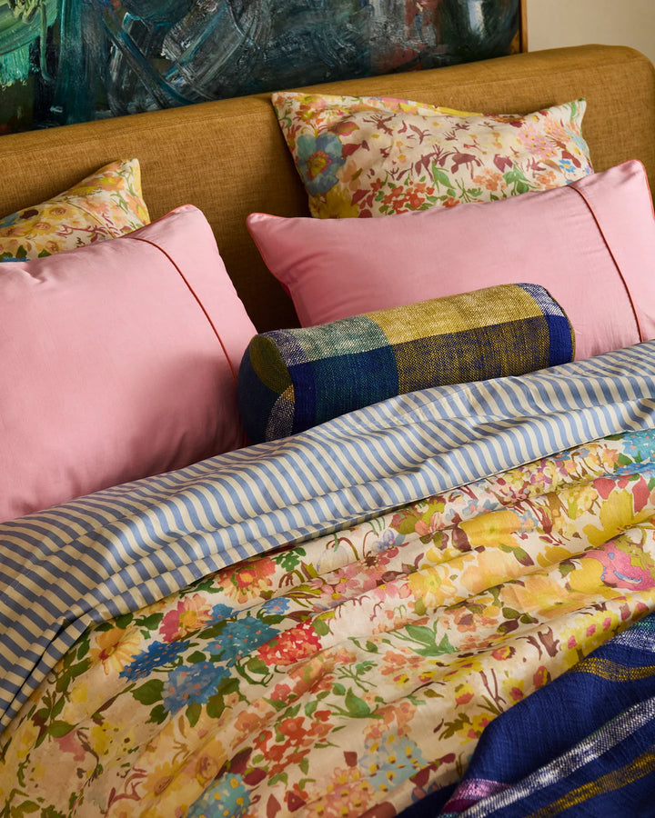 Kip & Co Forever Floral Butter Linen European Pillowcases