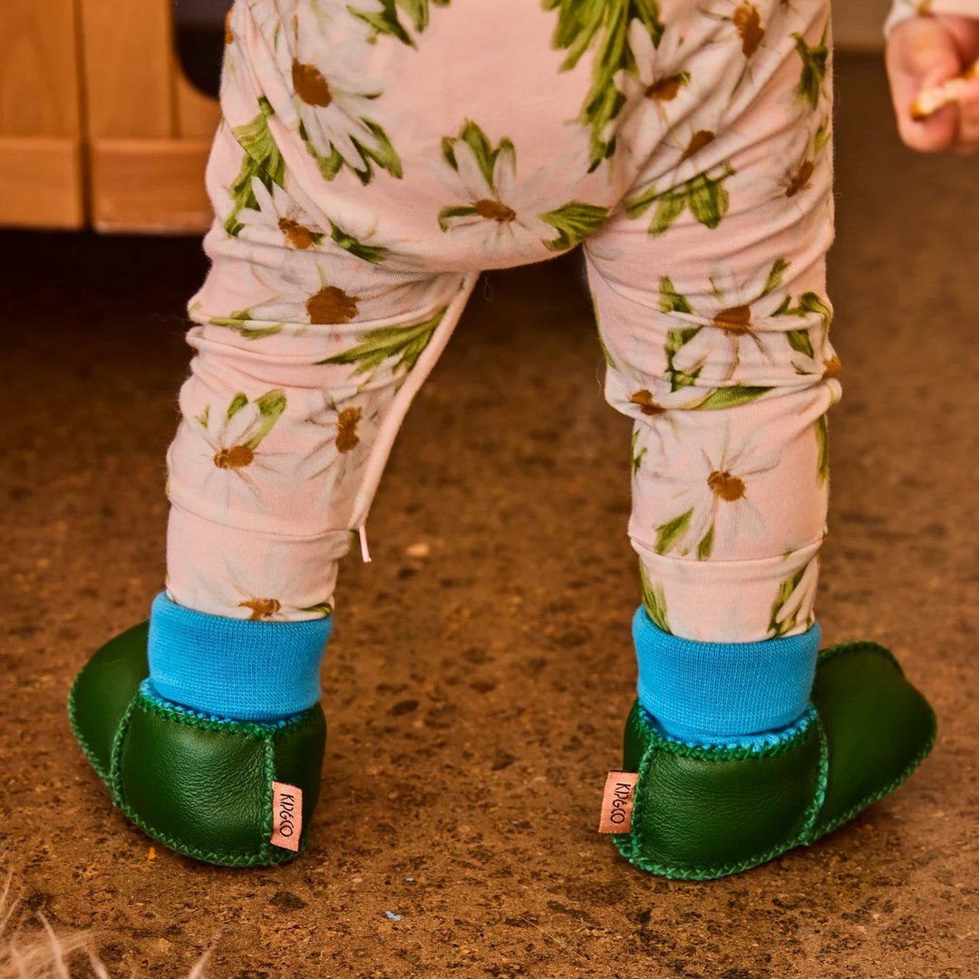 Kip & Co Green Baby Booties