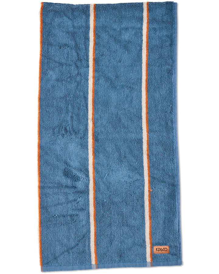 Kip & Co Blue Lagoon Stripe Bamboo Terry Hand Towel