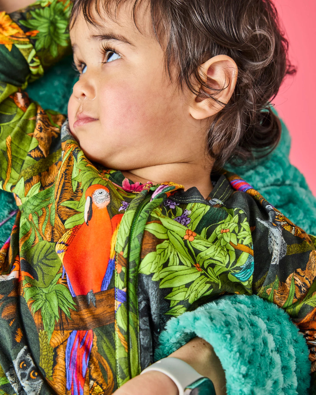 Kip & Co Jungle Life Organic Long Sleeve Zip Romper