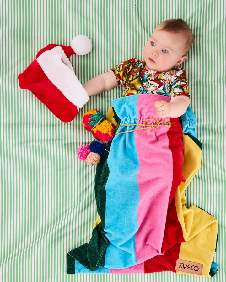 Kip & Co Rainbow Joy Velvet Santa Sack